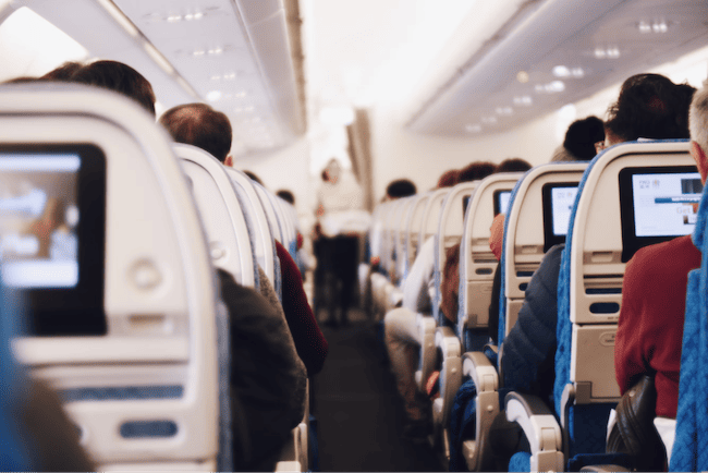 Reisen mit dem Flugzeug - Innenansicht