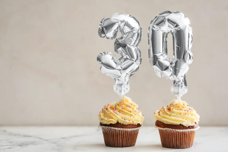 Glückwünsche zum 30. Geburtstag