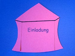 Einladungskarten für eine Zeltparty