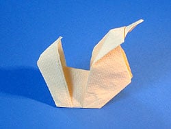 Papierservietten falten